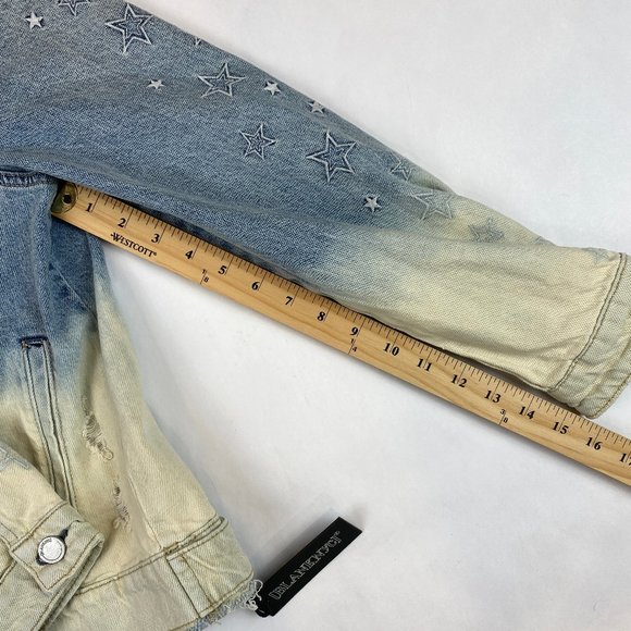 NWT BlankNYC Ombre Dip Dyed Trucker Jean Jacket Women's Size Small - Picture 12 of 14